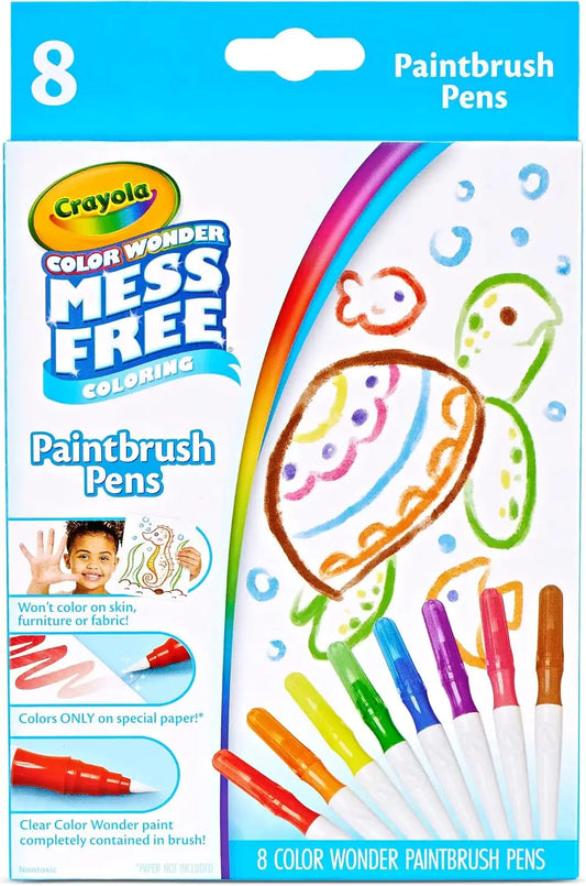 Crayola Color Wonder Paintbrush Pens, Mess Free Paint Set for Kids, Ages 3+