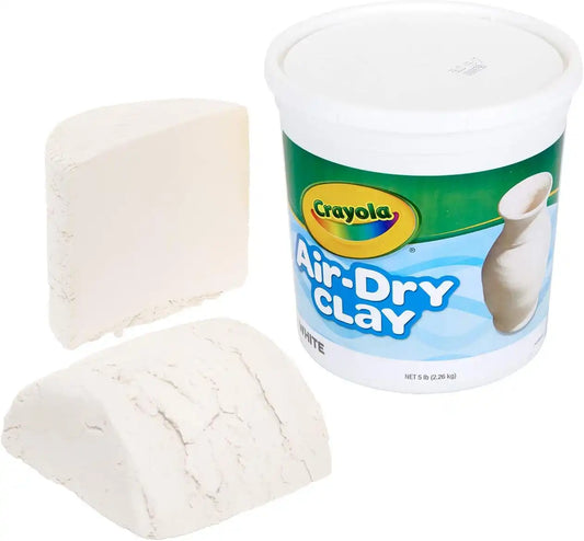 Crayola Air Dry Clay, White, 5Lb Bucket, No Bake Clay for Kids, Gift