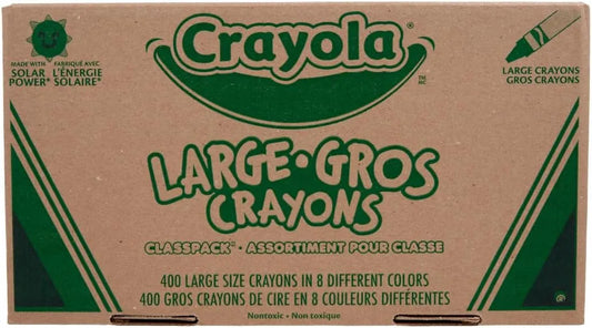 Crayola Crayon Classpack 400ct (8 Colors), Bulk School Supplies
