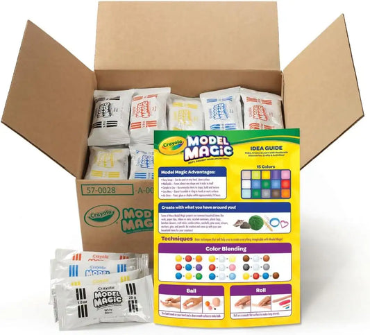 Crayola Model Magic (30 Pack), Air Dry Modeling Material, Teacher Classroom Must Haves, School Supplies for Kids, Soft Clay Alternative, 15 Colors, 1 oz Packs