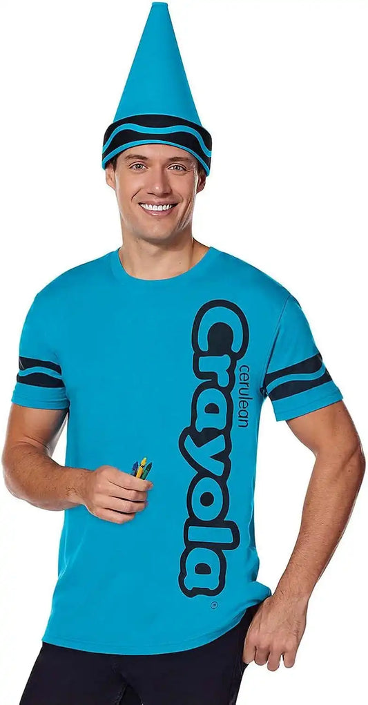 Spirit Halloween Adult Cerulean Crayola Crayon Costume Kit
