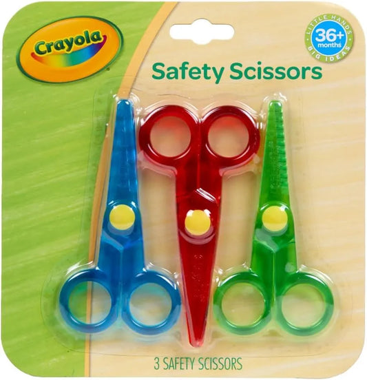 Crayola Toddler Safety Scissors 3pk, Blunt Tip Training Scissors