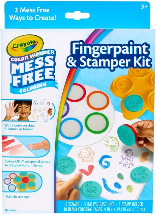 Crayola Color Wonder Mess Free Fingerpaint & Stamper Kit, Safari Stamps