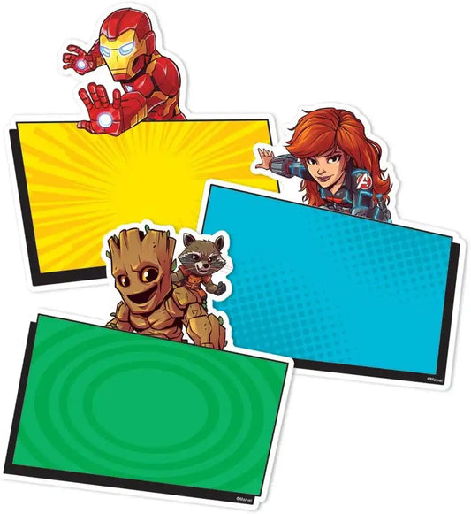 Eureka Back to School Marvel Super Hero Adventure Paper Cut Out Classroom Decorations for Teachers, 36pc, 5.5'' W x 5.5'' H