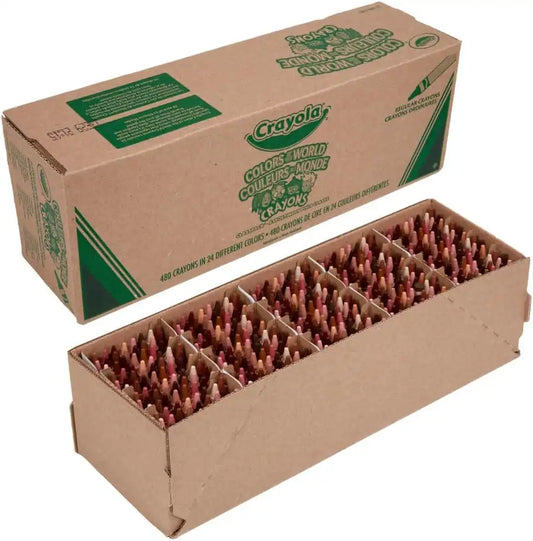 Crayola Colors of The World Bulk Crayon Classpack (480ct), 24 Colors