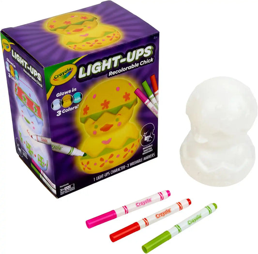 Crayola Light-Ups - Chick, Recolorable Light Up Chicken, Easter Craft Decoration, Easter Egg Toy for Kids, Basket Stuffer for Kids, Ages 4+