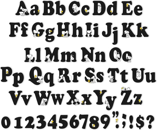 Eureka Peanuts Letter, Number, Punctuation Mark, and Symbol Classroom Decorations for Teachers, 4" H, 210 Pieces