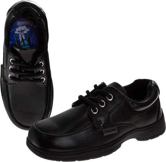 Crayola Boys Black School Uniform Dress Shoes Lace-Up & Strap Styles Classic Formal Shoes Toddler 7–10 Little Kid 11–13 Big Kid 1–4