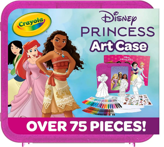 Crayola Disney Princess Art Case (75ct) Art Kit for Kids, Art Supplies, Coloring Set, Gift for Girls & Boys