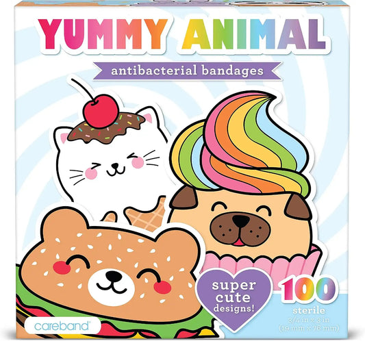 Yummy Animal Kids Adhesive Bandages, 100 Count