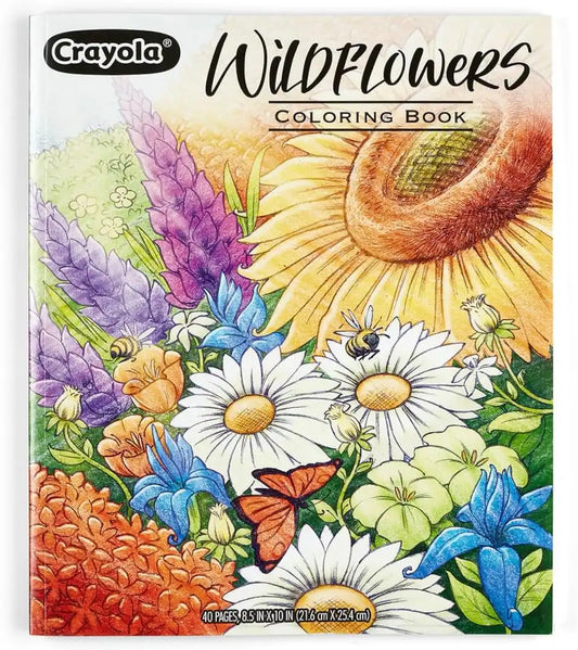 Crayola Wildflower Coloring Book 40pgs, Premium Adult Coloring Pages