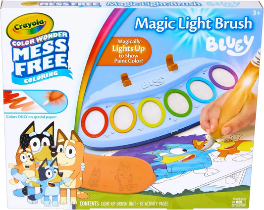 Crayola Bluey Color Wonder Magic Light Brush, Mess Free Painting Station for Kids, Gifts, Toddler Bluey Toys & Activities, Ages 3+