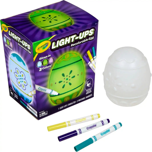 Crayola Light-Ups - Egg, Recolorable Light Up Egg, Easter Craft Decoration, Easter Egg Toy for Kids, Gifts & Basket Essential for Kids, Ages 4+