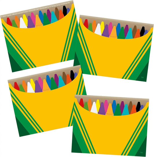 Eureka Crayola Crayons Self-Adhesive Student Name Tags for Teachers, 2.75" x 2.25", 40 Pieces