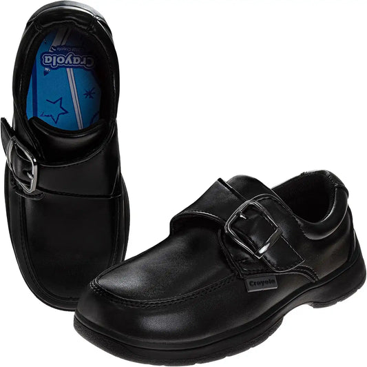 Crayola Boys Black School Uniform Dress Shoes Lace-Up & Strap Styles Classic Formal Shoes Toddler 7–10 Little Kid 11–13 Big Kid 1–4
