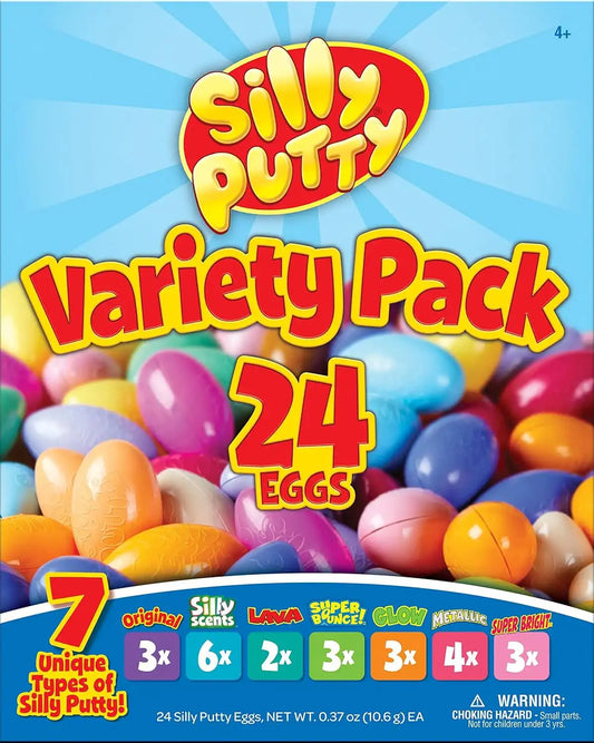 Crayola Silly Putty Bulk Variety Pack (24ct), Assorted Soft Sensory Putty, Kids Fidget Toys, Goodie Bag & Treasure Box Sensory Toys, Gift for Kids, Ages 4+ [Amazon Exclusive]