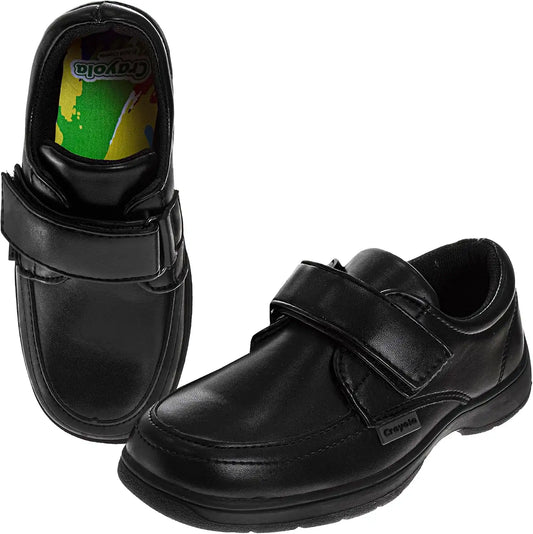 Crayola Boys Black School Uniform Dress Shoes Lace-Up & Strap Styles Classic Formal Shoes Toddler 7–10 Little Kid 11–13 Big Kid 1–4