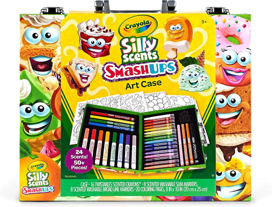 Crayola Silly Scents Mini Inspiration Art Case, Scented Crayons & Markers Set, Art Kit for Kids, Coloring Supplies, Travel Gifts for Kids, Ages 4+