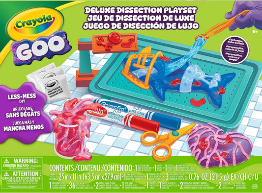 Crayola Goo Dissection Playset, ScienceThemed Slime Kit for Kids, STEM Toy, Less Mess Slime Making, DIY Arts & Crafts Set, Ages 6+